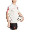 adidas Maglietta Polo Manchester United Tiro 23 a Righe Logo Ricamato Manica Corta Uomo Polo Bianche IA7240
