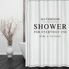 Solid Pure Natural White Black Waterproof Shower Curtains Bathroom Polyester 3D Girls Boys Gifts