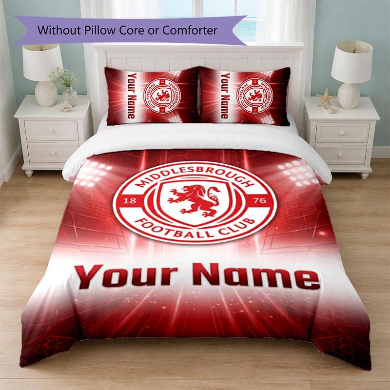 Middlesbrough FC Custom Name Text Bedding