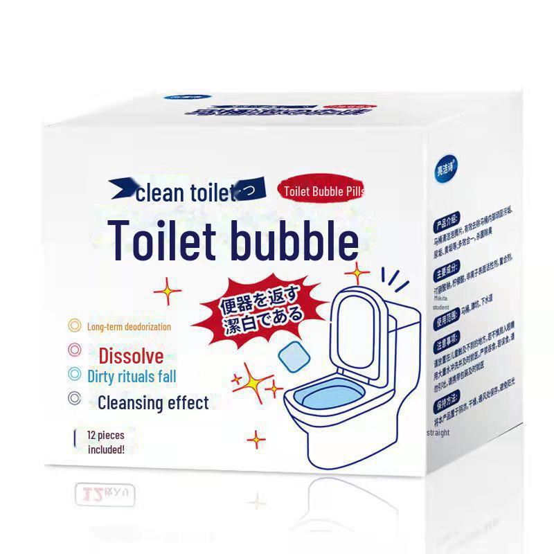 Effervescent Toilet Cleaning Tablets - Stain & Odor Remover, Descaling & Deodorizing Solution