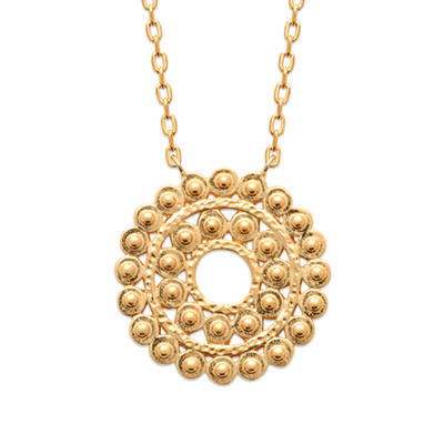 [R7720] - Gold Plated 'Cléopatra' Necklace - 18 Mm