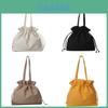 Trendy Street Style Bucket Bag For Women Winter Large Capacity White Shoulder Bag