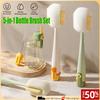 5 in 1 Bottle Brush Set Multipurpose Cup Washing Tool - Long Handle Cleaning Brush for Water Bottle, Thermos, Milk Bottle, Straw and Cups