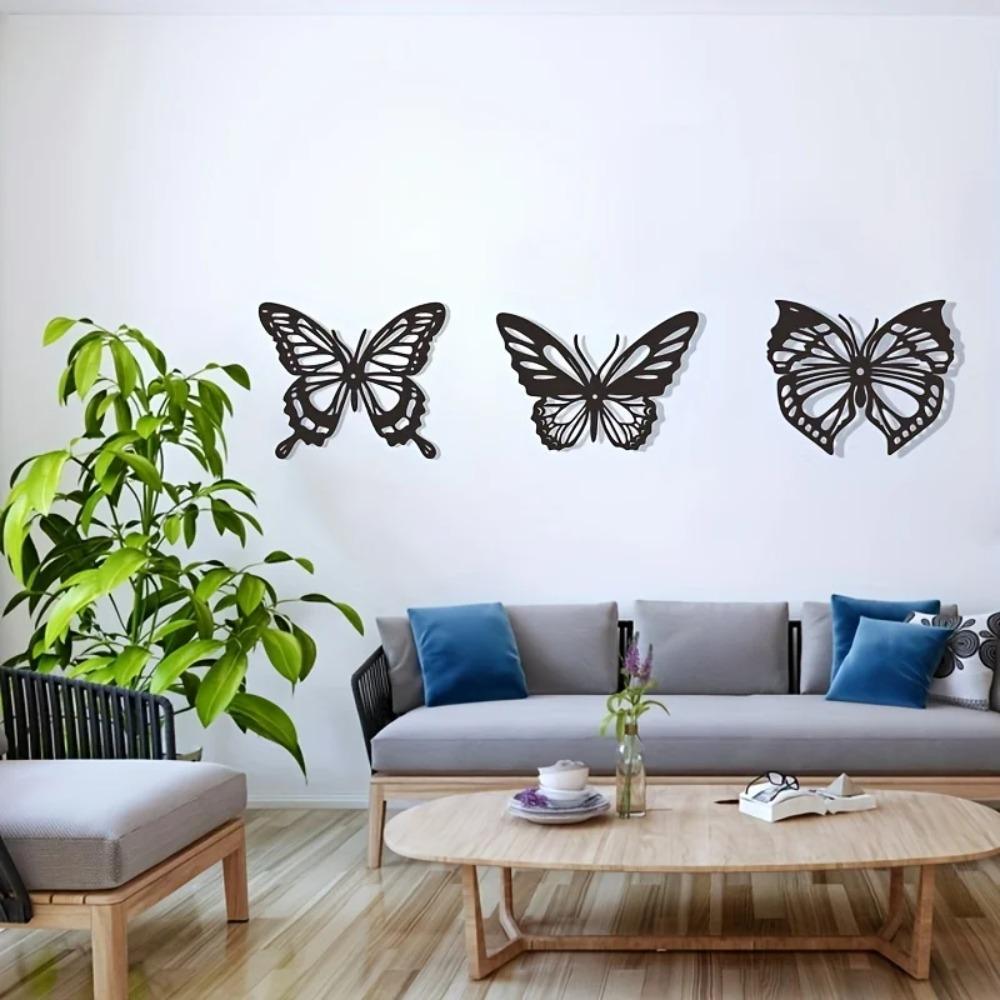 New Metal Butterfly Hollow Wall Decoration - Creative Iron Ornament | Stylish Home & Outdoor Pendant Art | Elegant Metal Craft