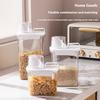 Sealed Jars for Grains and Cereals, Kitchen Food-grade Transparent Plastic Storage Boxes Rice Buckets Jars for soybeans