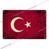 American Canada National Flag Wall Decoration Tin Sign Vintage Country Flag Metal Plaque Childrens Room Decor xcm