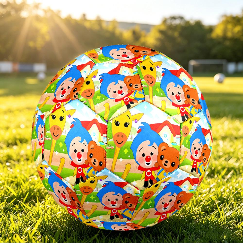 Size 5 Football El Payaso Plim Plim Pattern, Wear‑Resistant Soccer Ball for Match Training Daily Sports Play