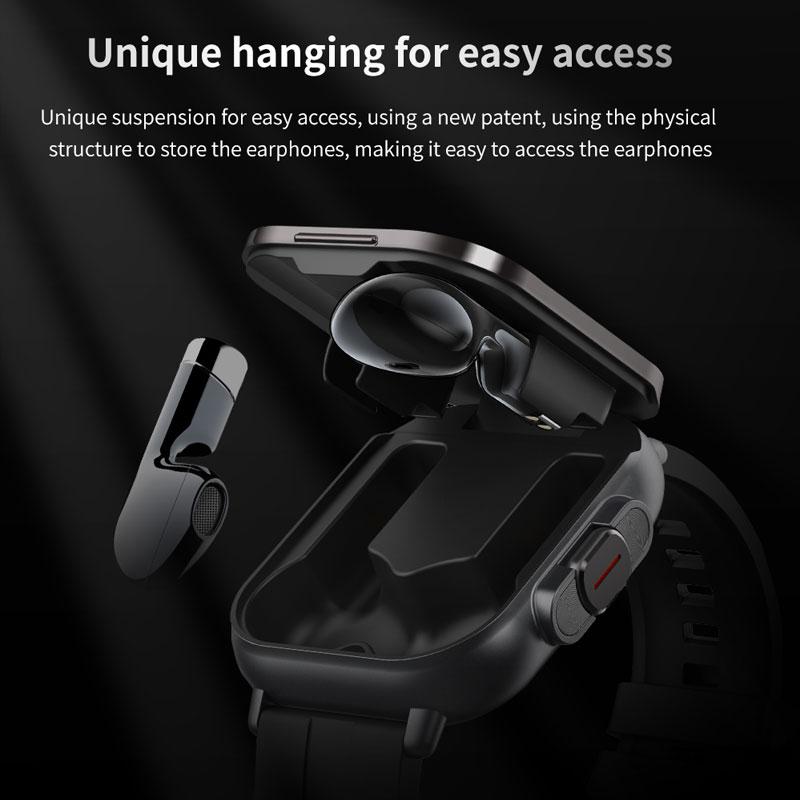 D8 Headset & Watch 2-in-1 Heart Rate Blood Pressure Blood Oxygen Bluetooth Call Activity Tracker Smart Watch For Men And Women