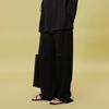 LESS 2024 Summer Casual Loose Black Trousers
