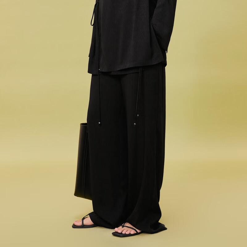 

LESS 2024 Summer Casual High-Waist Loose Trousers L