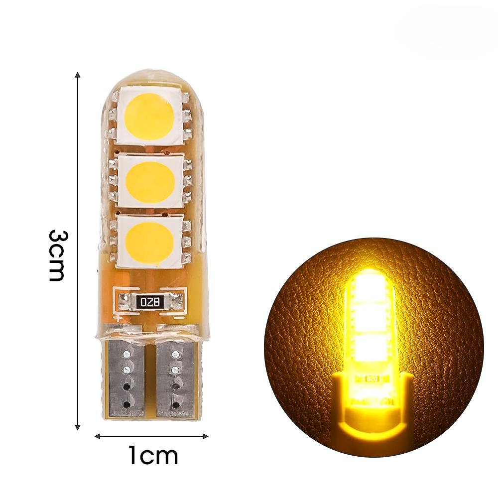 

Суперяркий светодиодный объектив Дневной ходовой огонь для автомобиля - Универсальный T10 W5W Ледяной голубой Габаритный огонь 5050 6SMD Лампа 1-50шт 1pc