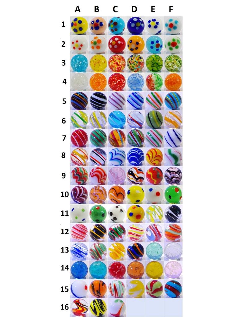 Biglie di Vetro Luminose Fatte a Mano da 16mm & Perline Lampwork