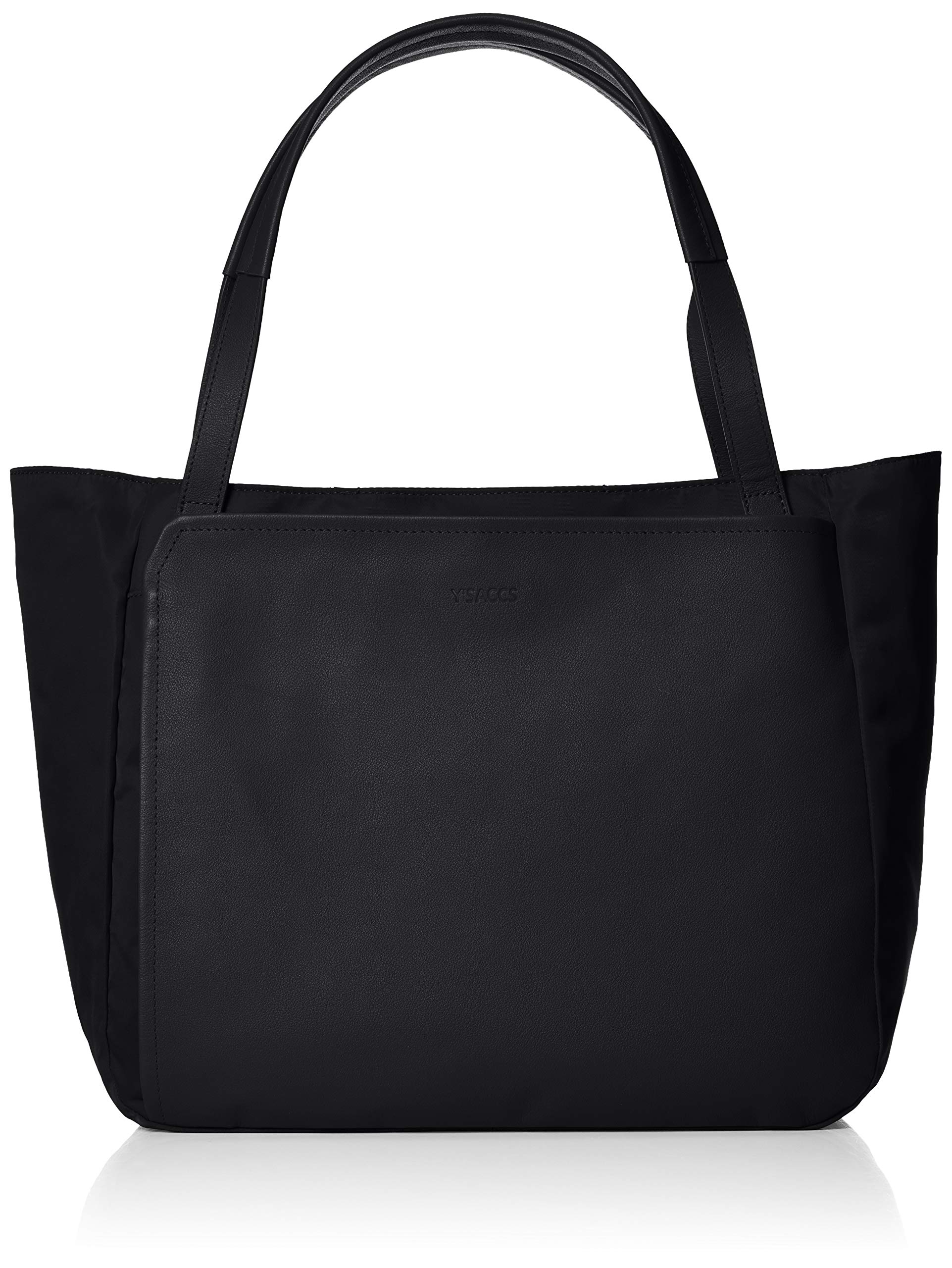 

Nylon x Leather Square Tote Medium Black [Isaac] Bag, Size, Y91-05-02, чорний