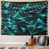 Geometric Neon Triangles Design Pattern Wall Hanging Tapestry Decorative Tapestry Home Decor for Bedroom and Living Room