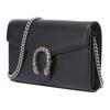 Gucci Dionysus Double Tiger Head Buckle Chain Wallet Crossbody Bag Leather Mini Women Bags Black 401231-CAOGN-8176