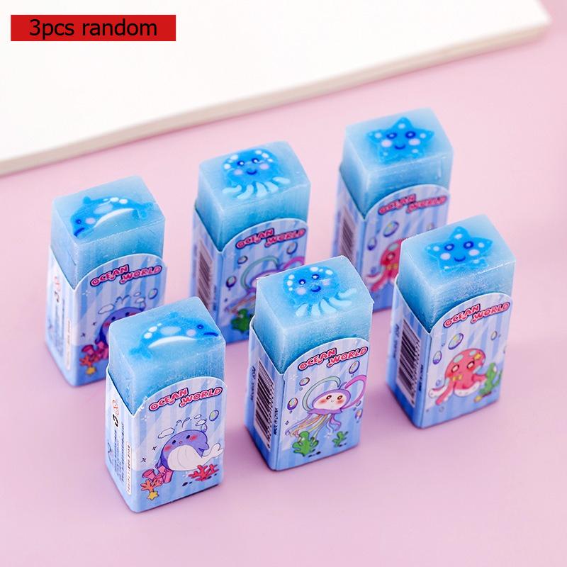 Lovely Gift Sandwich Strawberry Watermelon Dinosaur Basketball Crystal Student Rubber Stationery Prizes Wholesale Manufacturer