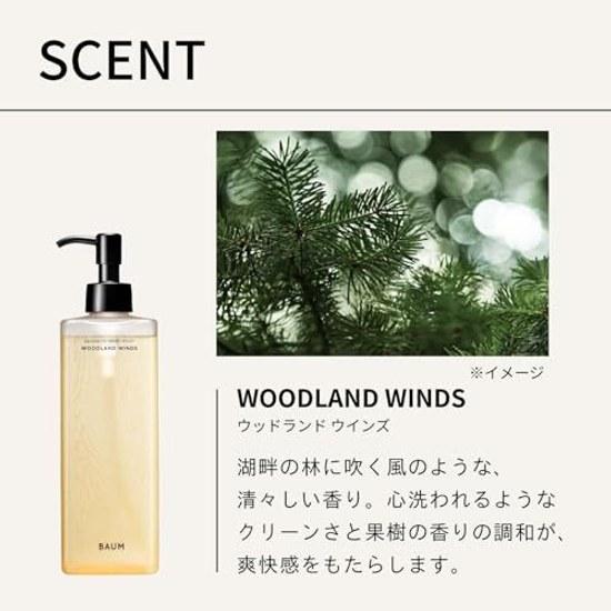 BAUM Gift Set Aromatic Hand Wash n Main Body + Wrapping Bag 300mL 2024 Model Forest Bathing Scent Soap Aroma Unisex Present Birthday Organic Tree