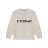 Essentials FW20 Dzianina z nadrukiem i okrągłym dekoltem Amerykański sweter o dużej gramaturze Sweter unisex Mechowo-zielony 0192508520005245