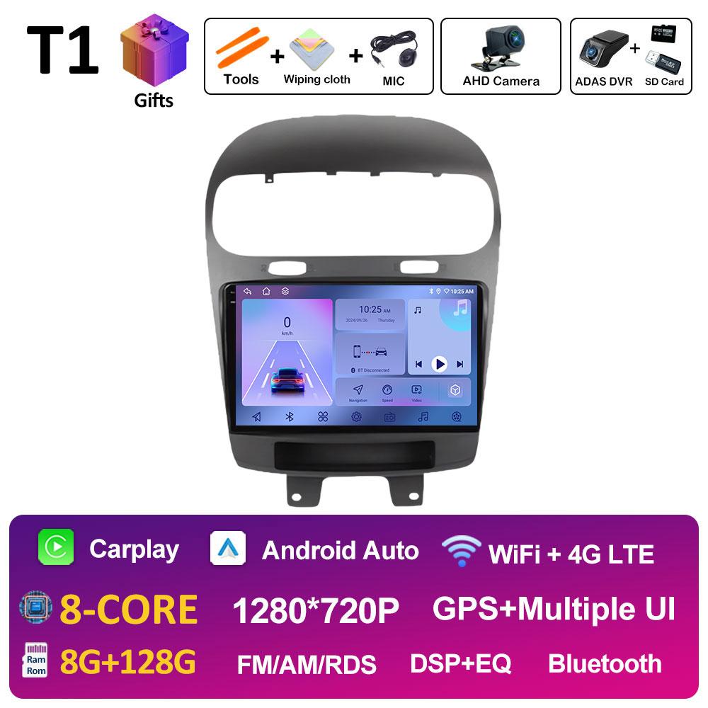 Android Smart System BT For Dodge Journey Fiat Freemont Leap 2011 2012 2013 2014 - 2020 DSP Stereo Cooling Fan QLED IPS Screen
