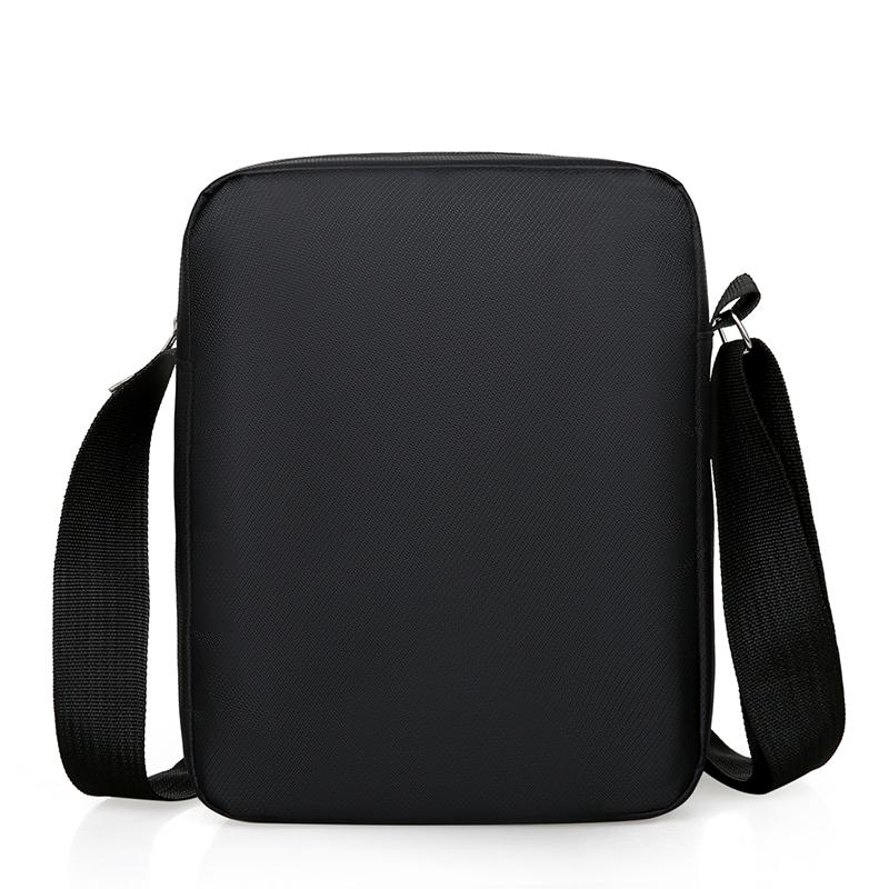 Men's Black Nylon Crossbody Bag Multi-Zipper Pockets for Daily Commute Work Travel Durable Lightweight Versatile Bag