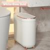 Press Type Trash Can With Foot Bathroom Garbage Bin Toilet Waterproof Golden Side Rubbish Can With Lids Home And Office Supplies