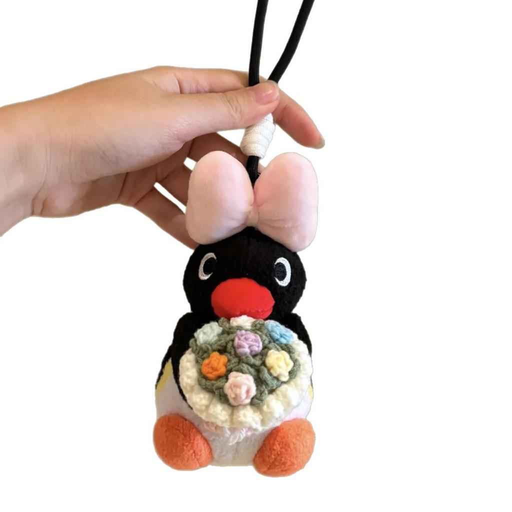 Genuine Penguin Family Bag Charm - Autumn/Winter Series Plush Toy Keychain