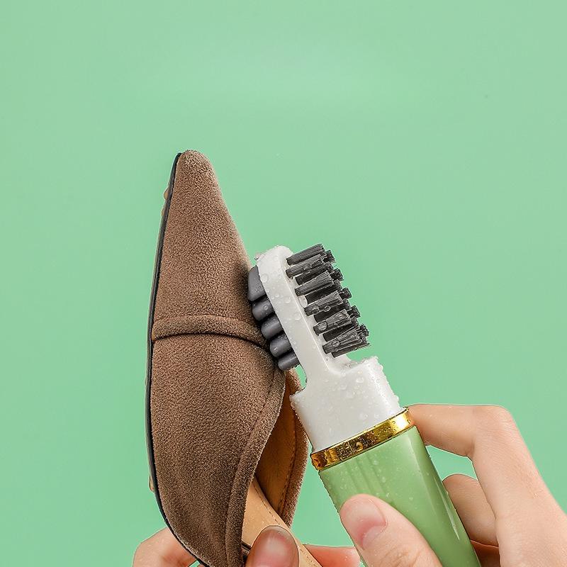 Portable Multifunctional Double-sided Shoe Brush Does Not Hurt The Soft Hair of Shoes. Household Travel Liquid Cleaning Brush