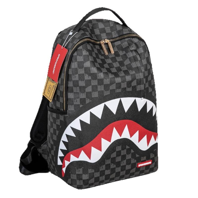 Tide Brand Shark Backpack Graffiti Wind Leisure Street Trend Backpack Skateboard Backpack Printing
