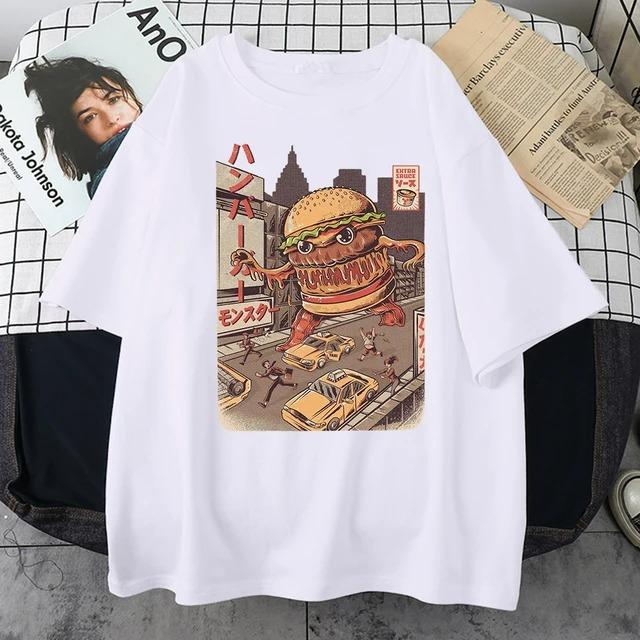 Funny Catzilla Japan Cat Kitten Lover Men T Shirt Male Casual Tees Summer Hombre Oversized Tee Harajuku Shirt Men Clothing