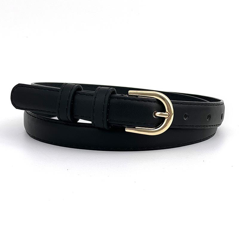 

Belt Vintage Leather Women Versatile Decorative Waistband Casual Jeans Strap чорний