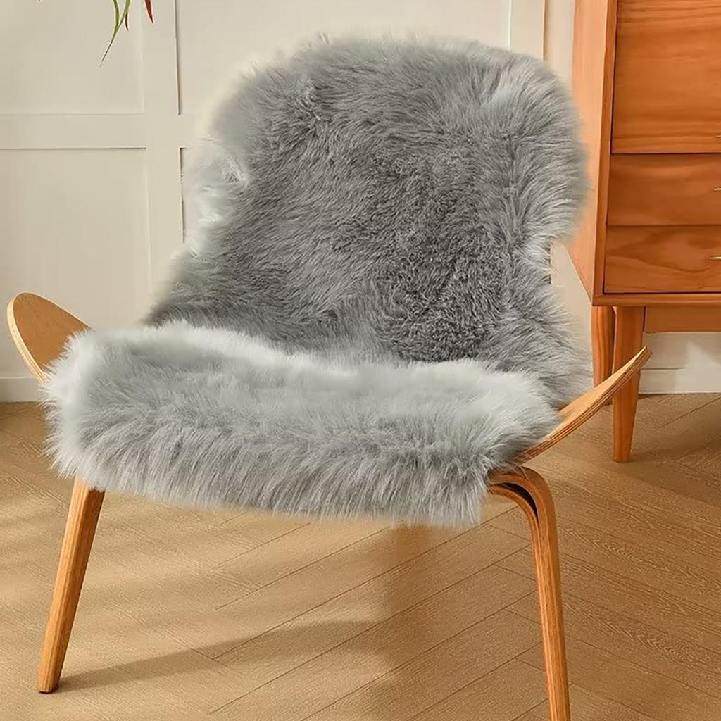 Weißer Kunst-Lammfell-Shag-Teppich Weicher Flauschiger Bereichsteppich Waschbare Fußmatte für Schlafzimmer Nachttisch Wohnzimmer Kinderzimmer Dekor