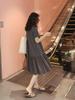 Trendy Maternity Summer Dress: Loose, Irregular Mid-Length, Short Sleeve