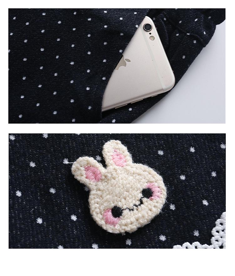 Set pentru fete Bluză cu guler de păpușă în dungi și pantaloni cu buline - Modă Primăvară/Toamnă 2025 pentru copii mici/mijlocii