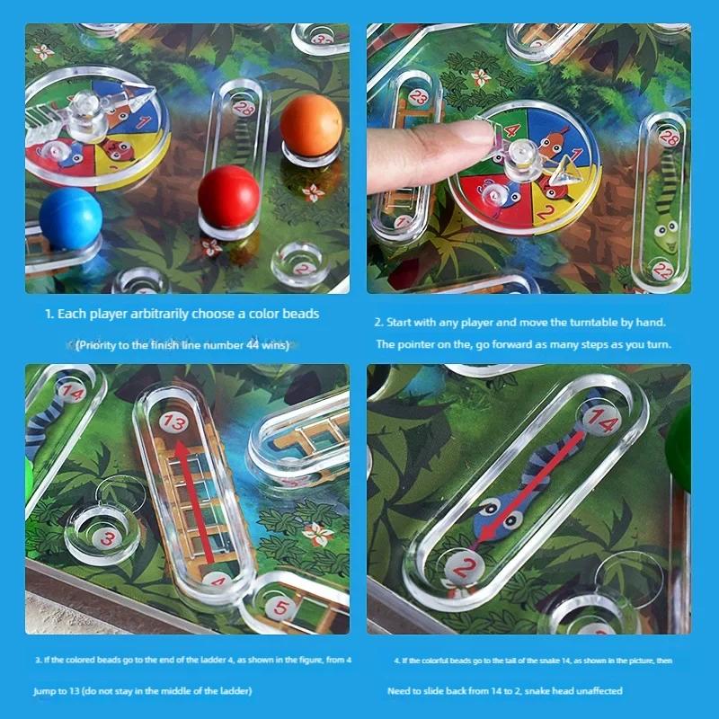 3D Snake and Ladder Board Games Toys Multiplayer Party Table Games Chessboard Parent-child Interactve Battle Desktop Games Toys