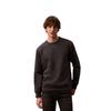 Cotton Casual Commuter Crewneck Fleece Sweatshirt Men Tops Black Gray 40394MH