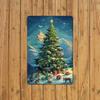 1pc Christmas Tree Metal Tin Sign 8x12 Vintage Holiday Wall Art, Festive Iron Plaque for Home Bedroom Dining Room Bar