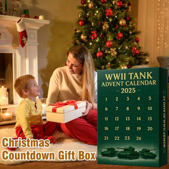 2025 WWII Tank Advent Calendar 24 Days Christmas Countdown Calendar with 24 Iconic WWII