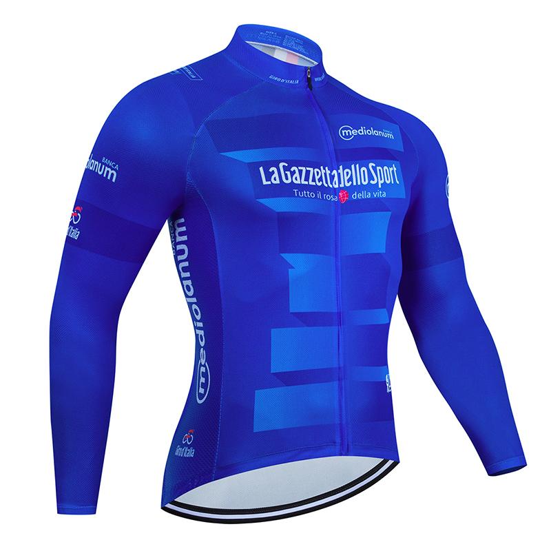 Mens Cycling Long Sleeve Top Slim Fit Breathable Lightweight Mountain Road Bike Jersey Outdoor Riding Sports Wear