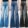 Móda Slim Fit Flared Nohavice Ležérne Dlhé Nohavice Džínsové nohavice do polovice pása Ženy Streetwear Jeseň Elegant Office Lady 30200