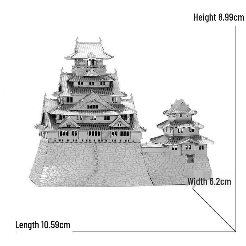 3D Metal Puzzle Architecture Series: Eiffel Tower, Lighthouse, White House, Sleeping Beauty Castle Assembly Model Birthday Gift.