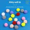 Cat Toys Self-Hi Mute Ball Plush Elastic Cat Toy Play Resistant Teeth Grinding Soft Cat Toy