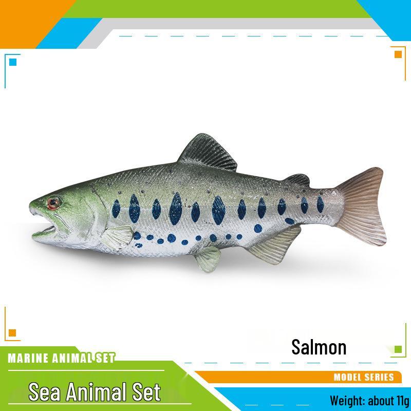 Marine Fish Ornament Model: Goldfish, Sea Bream, Horse Mackerel, Bass, Salmon
