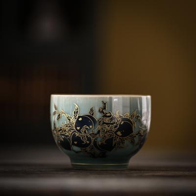 Spezielle Teetasse für die Teezubereitung im umgebenden Ofen Celadon-Meisterbecher Hochwertige Teeverkostungstasse Teeset Große einzelne Tasse Persönliche Teetasse