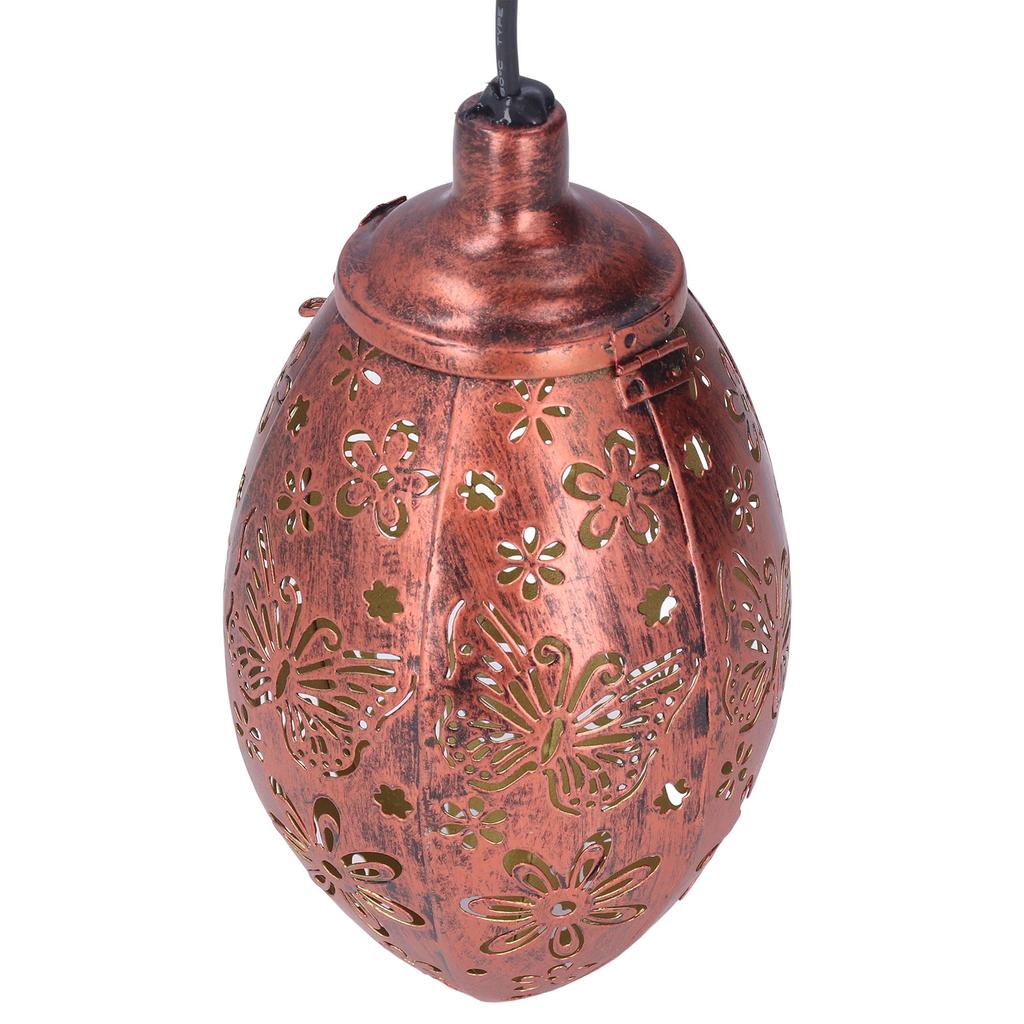 Solarlaterne IP65 Wasserdicht Kunststoff Eisen Material Hängendes Design Insektenmuster Gartenleuchten für Außen