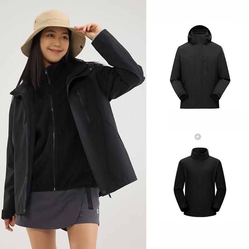 3-in-1 jacket, men's and women's fleece liner, windproof and waterproof, outdoor Tibet mountaineering jacket