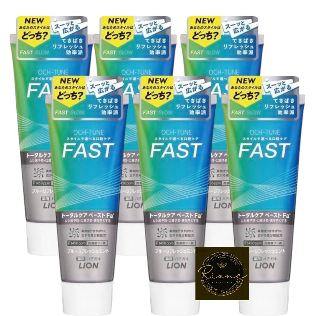 

Зубная паста FAST Blue Refresh Mint с высокой концентрацией фторида 130 г x 6 шт. набор OCH-TUNE [квази-лекарство] (1450 частей на миллион)