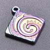 5pcs Color Chameleon Fish Tail Pendant Stainless Steel Charm Diy Jewelry Making Supplies Woman Shell Necklace Charms Accessories
