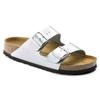 Ciabatte da donna Birkenstock Arizona Birko-Flor argento regular larghe (1012282) 39.0
