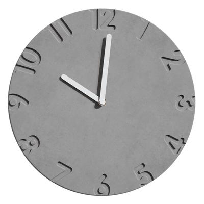 TAHITICA Wall Clock, Concrete, Silent, Simple, Modern, Nordic, 30cm, Stylish Wall Clock, Room Decor, Continuous Second Hand, Living Room Interior, Hou
