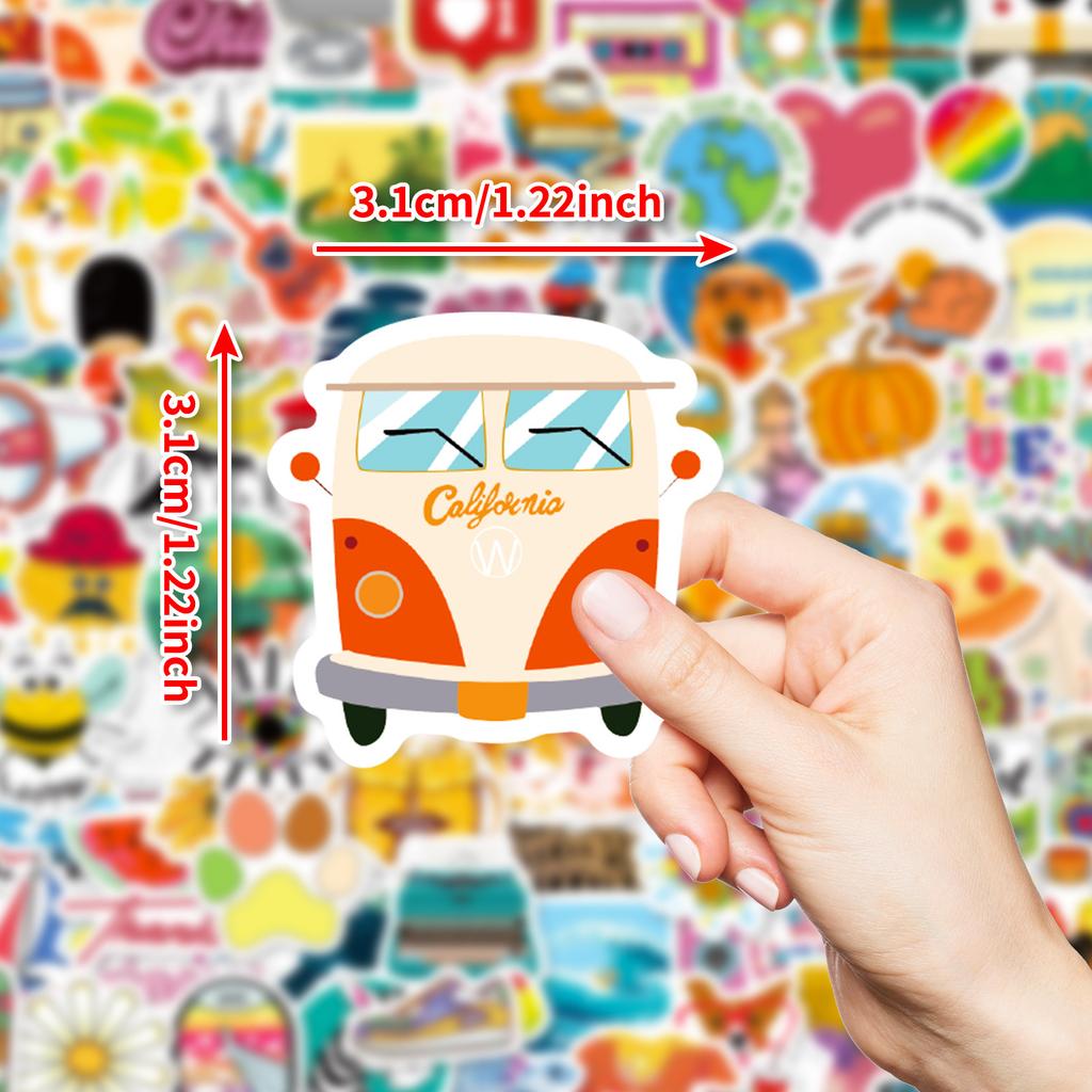 100 Small Size Qing Series Animal Mix And Match Graffiti Stickers Decorative Stickers